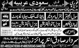 Civil Engineer, Electricians, Technicians & Surveyors Jobs in Saudi Arabia 2015 for Pakistanis