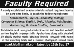 Teaching Jobs in Islamabad September 2017 Latest