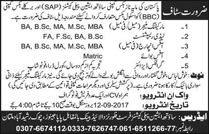 South Asian Publications Multan Jobs 2017 September Marketing Manager, Receptionist & Others Walk in Interview Latest