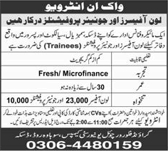 Loan Officer & Junior Professional Jobs in Sialkot April 2018 May Microfinance Institution Walk in Interview Latest