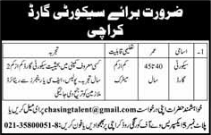 Security Guard Jobs in Karachi May 2018 Ex/Retired Army Personnel Latest