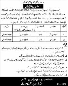 Municipal Committee Kamoke Jobs 2019 December Sanitary Workers & Sewerman Latest