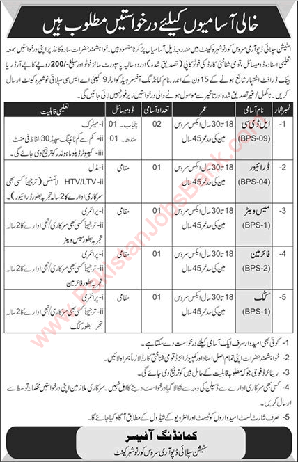Station Supply Depot Army Service Corps Nowshera Jobs 2020 June Clerks, Driver & Others Latest