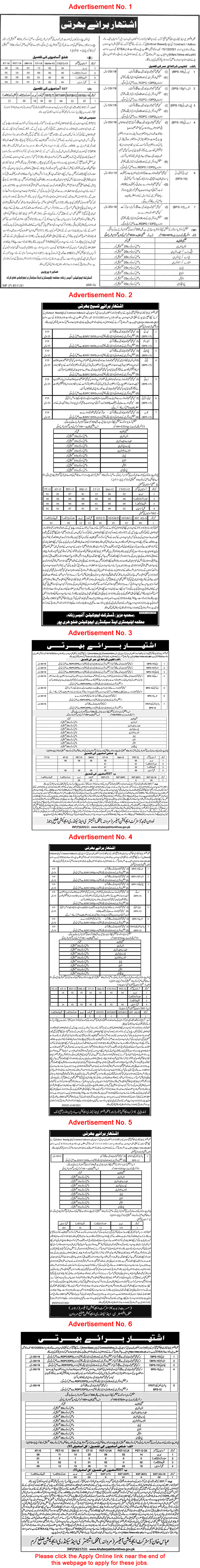 KPK Elementary and Secondary Education Department Jobs December 2021 ETEA Apply Online CT / AT Teachers & Others Latest