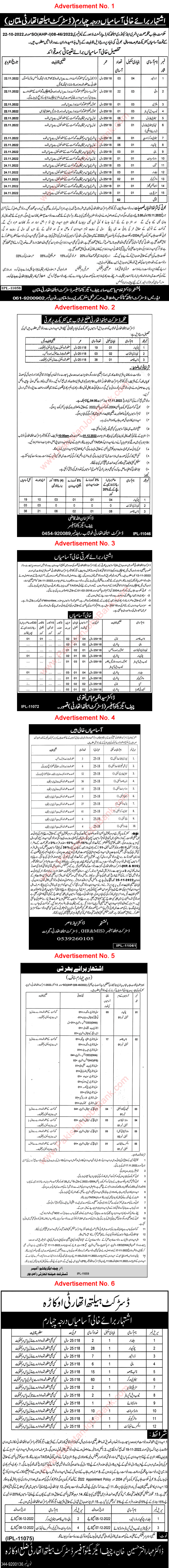 District Health Authority Punjab Jobs November 2022 Sweeper, Naib Qasid, Chowkidar & Others Latest