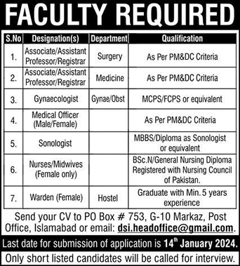 PO Box 753 Islamabad Jobs 2024 Midwives, Nurses & Others Latest