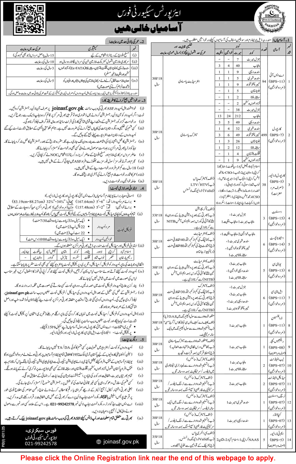ASF Jobs November 2025 Apply Online ASI, Corporals, Drivers & Others Airport Security Force Latest