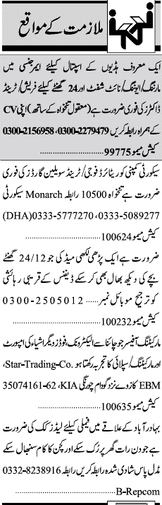 Misc. Jobs in Karachi Classified 2