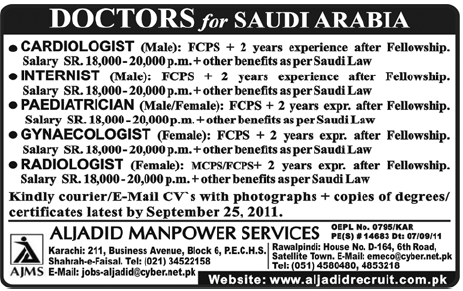 Doctors for Saudi Arabia