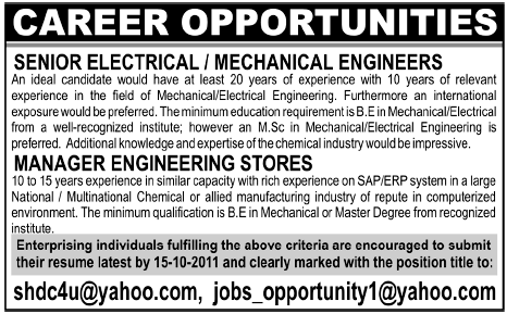 Career Opportunities for Engineers