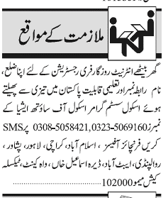 Misc. Jobs in Karachi Jang Classified