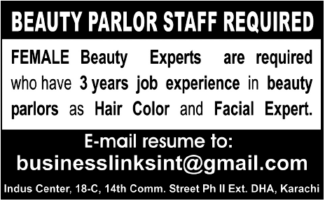 Staff Required for a Beauty Parlor
