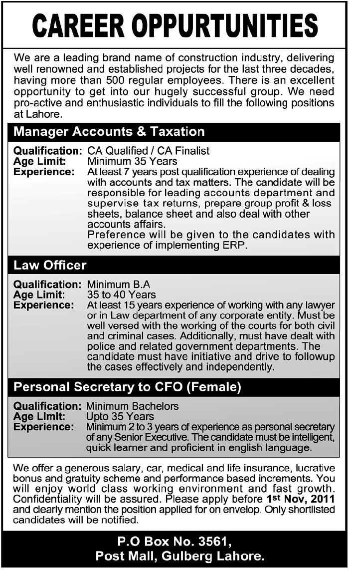 Career Opportunities in Construction Industry