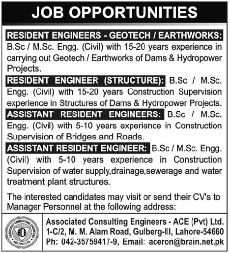 Associated Consulting Engineers Pvt Ltd Required Engineers