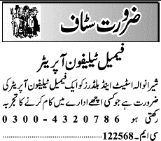 Misc. Jobs in Lahore Jang Classified 2