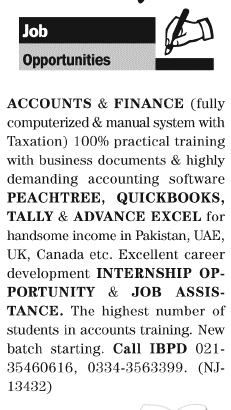 Misc. Jobs in Karachi Jang Classified 2