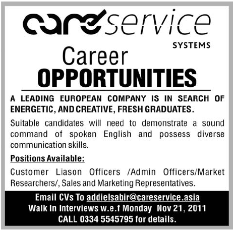 Care Service Systems Jobs Opportunity