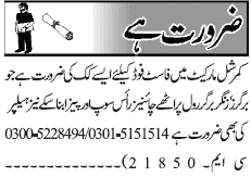 Misc. Jobs in Rawalpindi Jang Classified 2