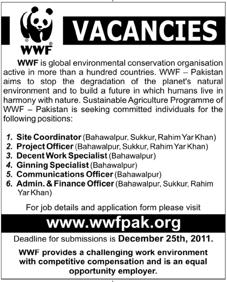WWF Jobs Opportunities