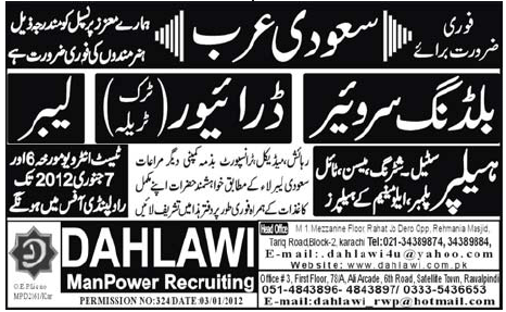 Jobs in Saudi Arabia