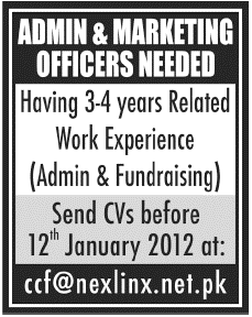 Admin and Marketing Officers Required