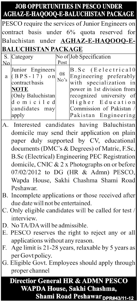 PESCO Job Opportunities