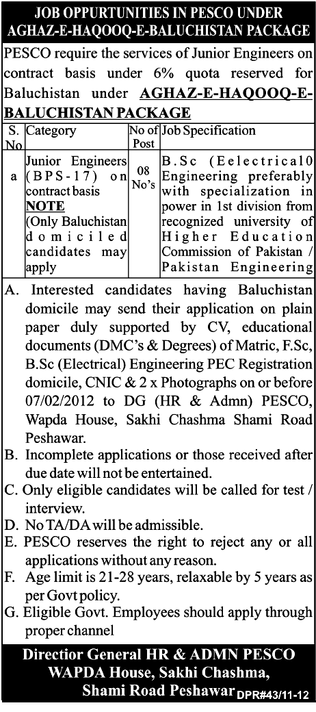 PESCO Job Opportunities