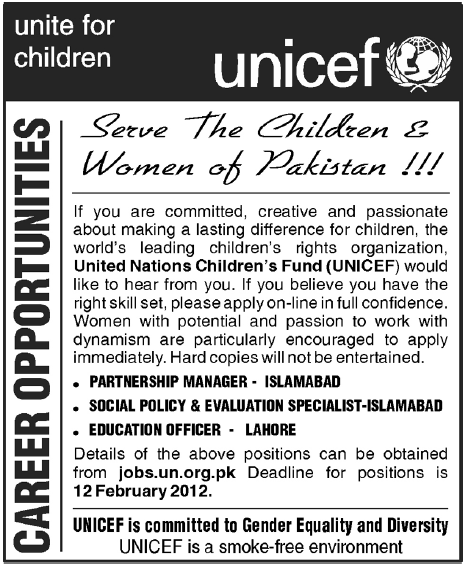UNICEF Jobs Opportunity