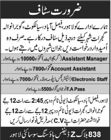Staff Required by a Private Sector Organization