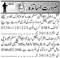 Misc. Jobs in Rawalpindi Jang Classified 2