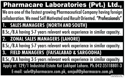 Pharmacare Laboratories Pvt Ltd. Jobs Opportunity