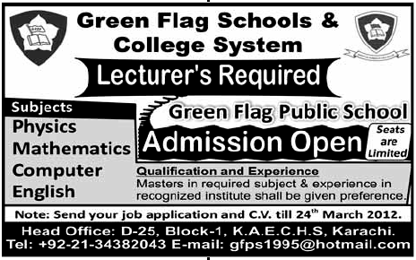 Green Flag Schools & College System Jobs