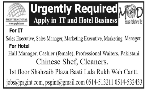 IT and Hotel Jobs