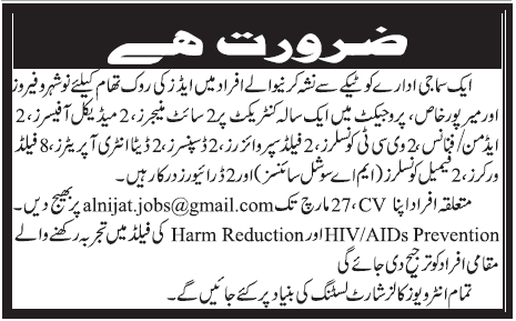 Alnijat (NGO Jobs) Required Staff