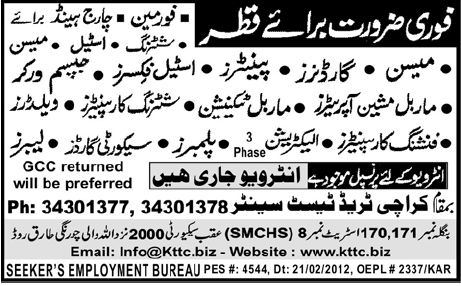 General Workers Required