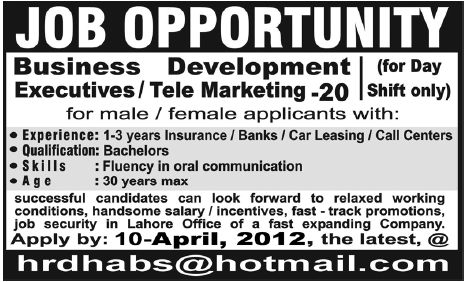 Business Development Executives/Tele Marketing Jobs