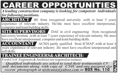 Construction Company Jobs