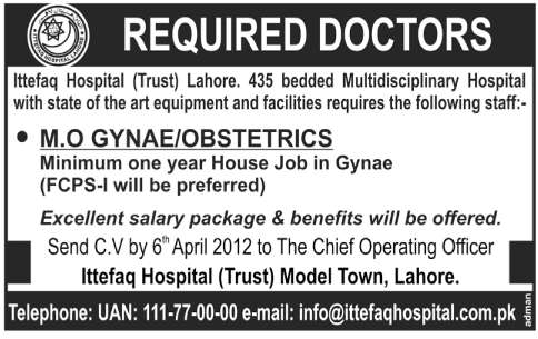 Ittefaq Hospital Jobs