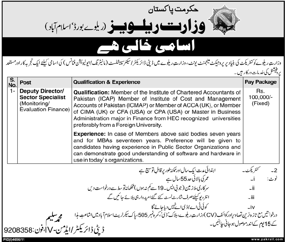 Ministry of Railways (Govt.) Jobs