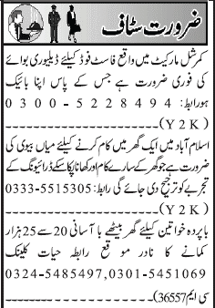 Classified Rawalpindi Jang Misc. Jobs 2