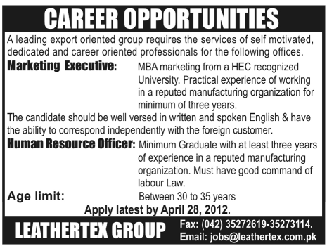 Leathertex Group Jobs