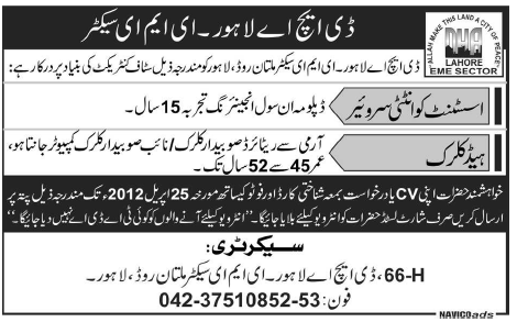 DHA Lahore Jobs