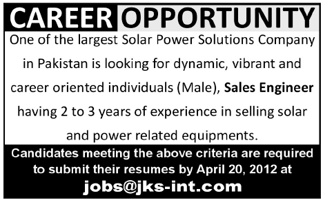 Solar Power Solutions Company Jobs