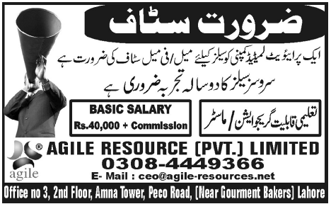 Agile Resource Pvt Ltd Jobs