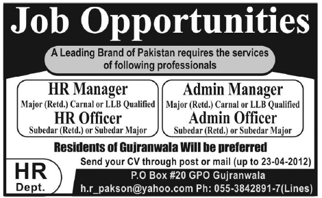 Managers and Officers Jobs