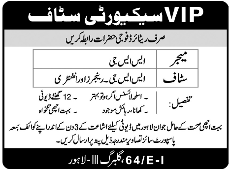 VIP Security Staff Jobs