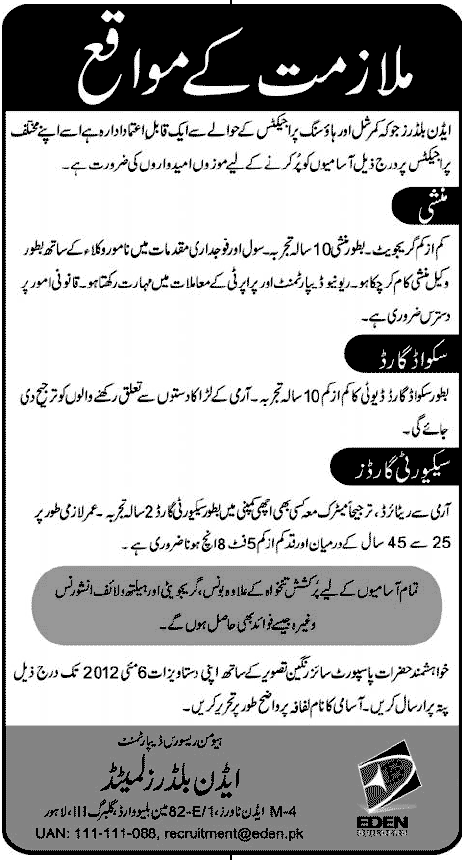 Jobs at Commercial Housing Project
