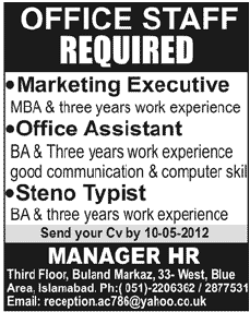 Marketing Staff Required