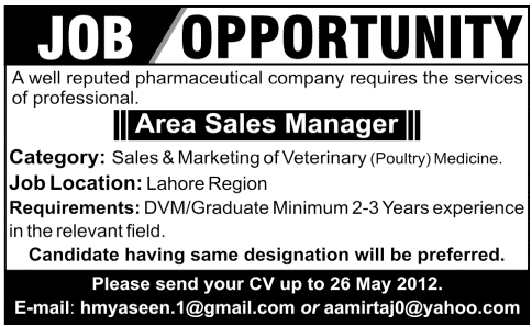 Sales Job at Pharmaceutical Company