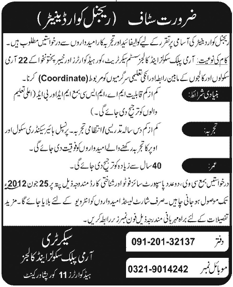 Regional Coordinator Required by a Public Sector Organization